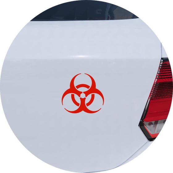 Imagem de Adesivo de Carro Risco Biológico Biohazard - Cor Vermelho