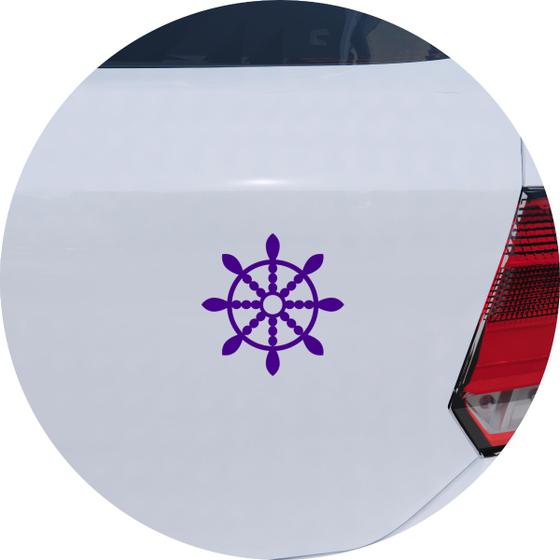 Imagem de Adesivo de Carro Roda de Dharma Budismo - Cor Roxo