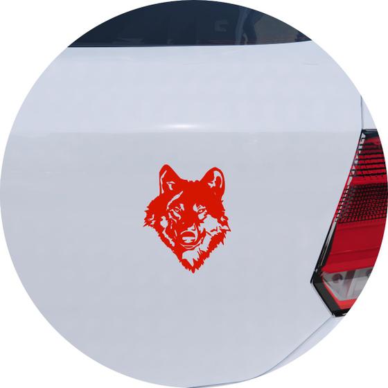 Imagem de Adesivo de Carro Rosto de Lobo Selvagem