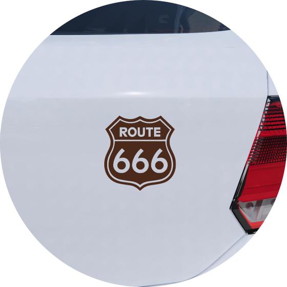 Imagem de Adesivo de Carro Route 666 - Rota 666 - Cor Amarelo