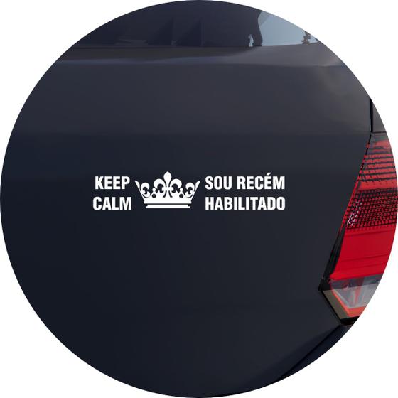 Imagem de Adesivo de Carro Sou Recém Habilitado Keep Calm