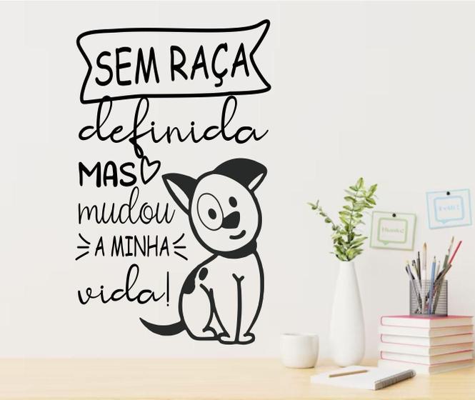 Imagem de Adesivo De Frases Para Pet Shop E Veterinária Sem Raça