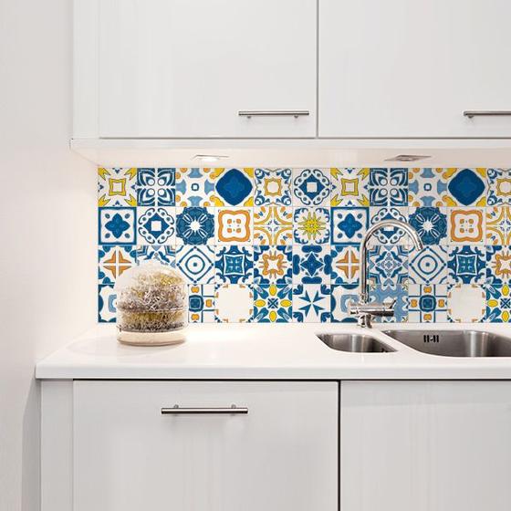 Imagem de Adesivo de Parede Azulejo 20x20cm Renascença para Cozinha