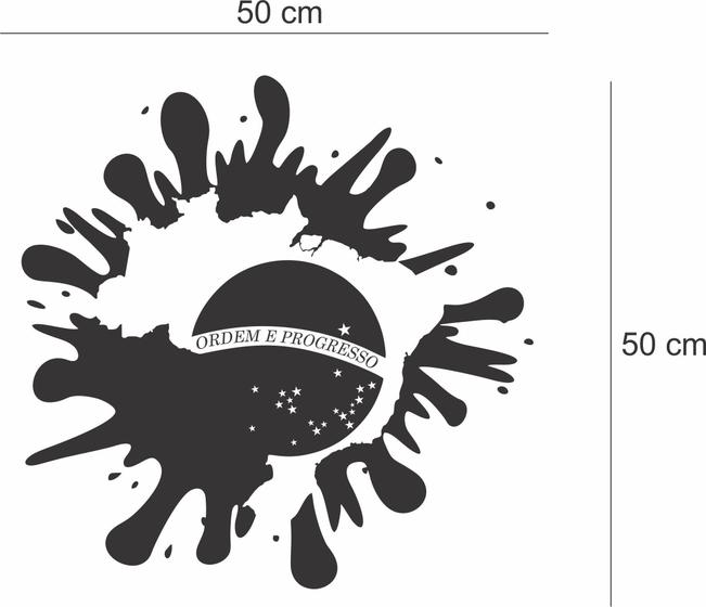 Imagem de Adesivo De Parede Bandeira E Mapa Do Brasil Splash
