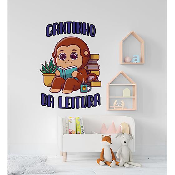 Imagem de Adesivo de Parede Cantinho da Leitura - Macaquinho