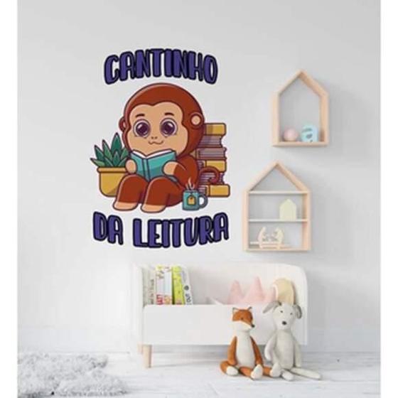 Imagem de Adesivo De Parede Cantinho Da Leitura - Macaquinho