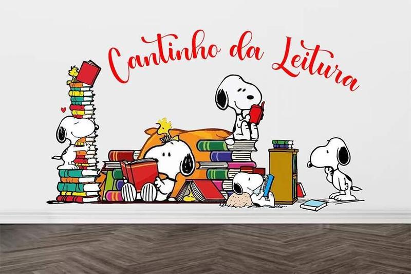 Imagem de Adesivo De Parede Cantinho Da Leitura - Snoopy