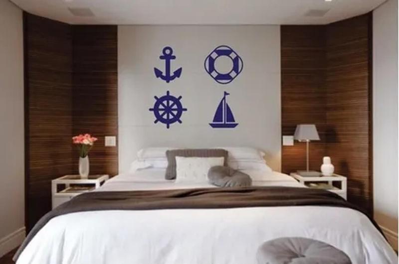 Imagem de Adesivo De Parede Decoração Quarto Sala Mar Marinheiro