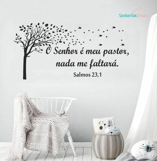 Imagem de Adesivo De Parede Decoração Religiosa Salmos 23 Biblía - senhorita decor