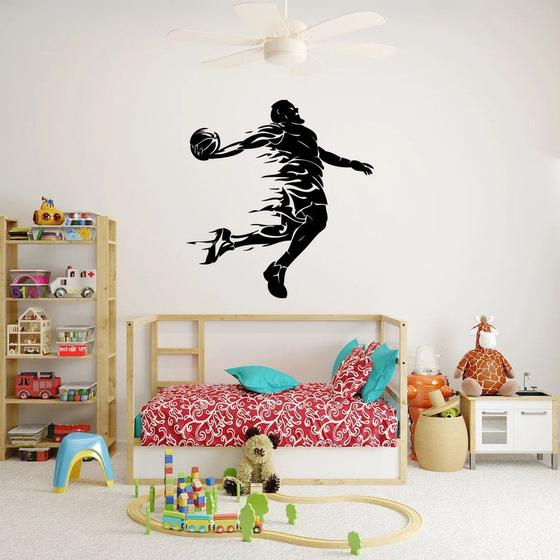 Imagem de Adesivo de parede decorativo basquete
