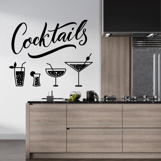 Imagem de Adesivo de parede decorativo cocktails, drink, bar e bebidas