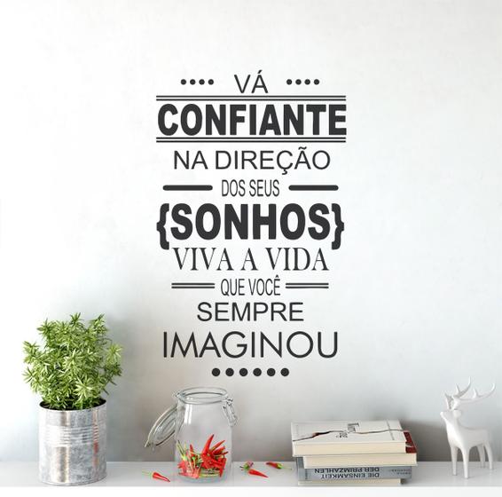 Imagem de Adesivo De Parede Decorativo Frase Motivacional Sonhos