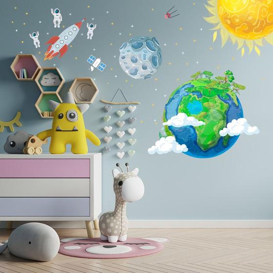 Imagem de Adesivo De Parede Decorativo Infantil Planeta Terra