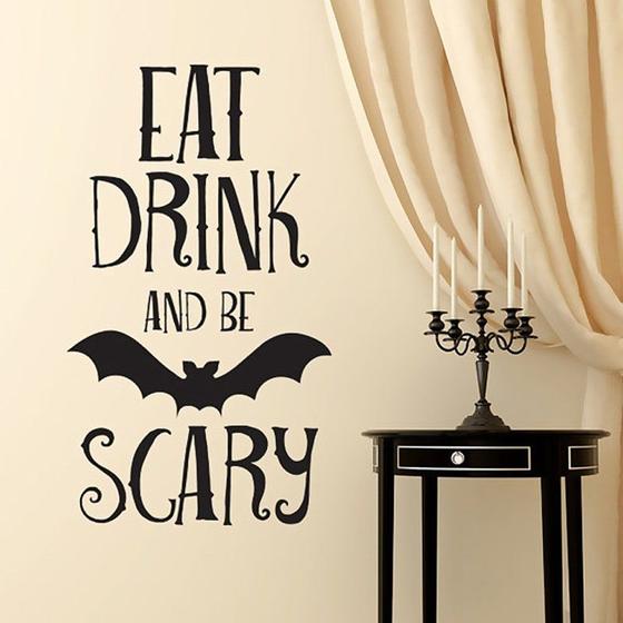 Imagem de Adesivo de parede DIY Black Bat - decoração de Halloween