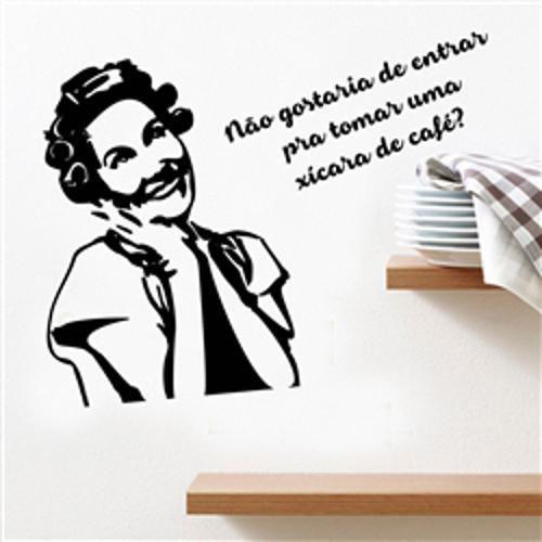 Imagem de Adesivo De Parede Dona Florinda Xícara De Café 48X46Cm