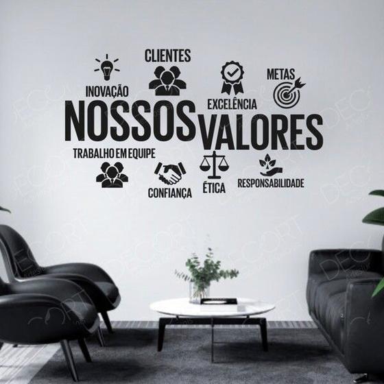 Adesivo de Parede / Empresa / Nossos Valores (120x70cm) - Star ...
