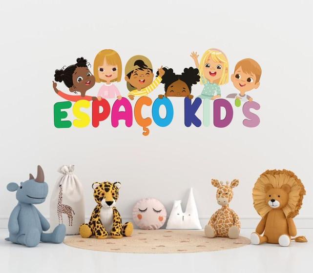 Imagem de Adesivo De Parede Espaço Kids Para Escolas E Brinquedoteca