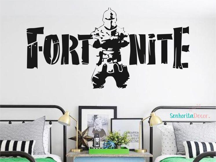 Imagem de adesivo de parede fortnite gamers jogos sniper