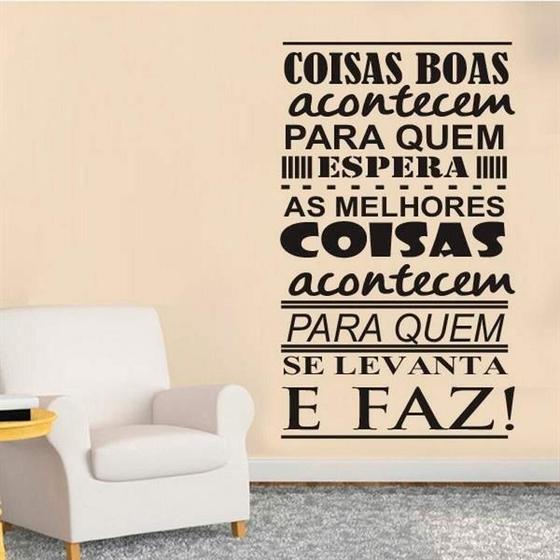 Imagem de Adesivo De Parede Frase Coisas Boas-Eg 60X100Cm