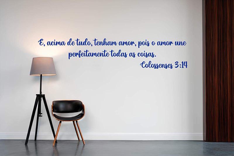 Imagem de Adesivo de Parede Frase Colossenses 3:14