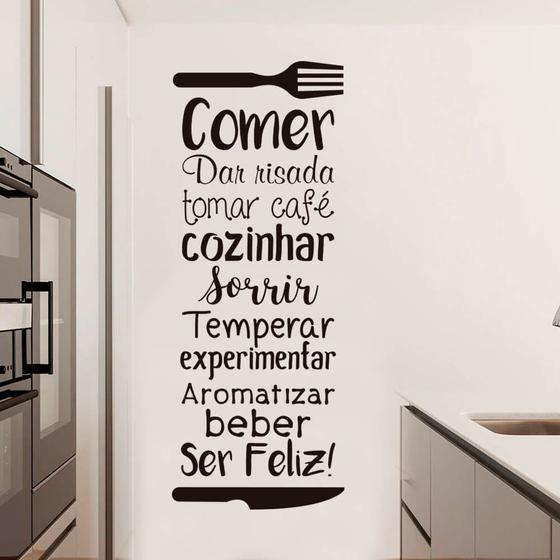 Adesivo de Parede Frase Decorativa Cozinha Menor preço em Adesivo de Parede Frase Decorativa Cozinha