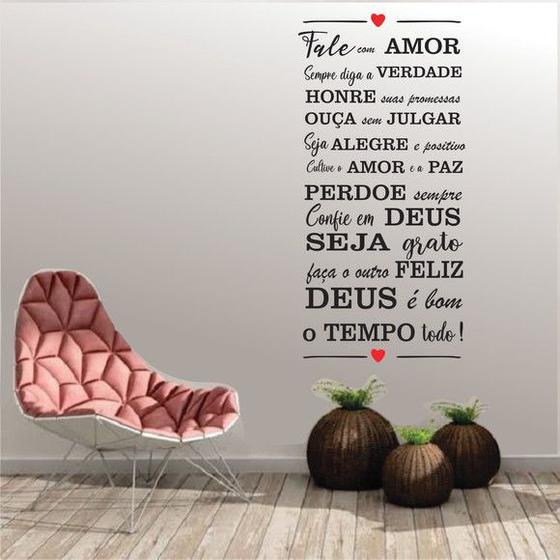 Imagem de Adesivo De Parede Frase Fale com Amor, sempre diga a verdade