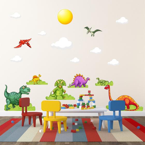 Imagem de Adesivo de Parede Infantil Dinossauro Quarto de Menino