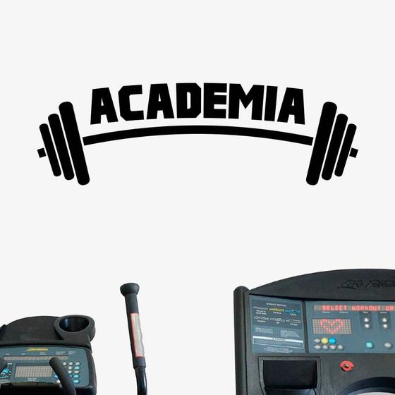 Imagem de Adesivo de Parede Logo Academia Barra Anilha Fitness