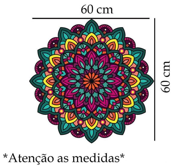 Imagem de Adesivo De Parede Mandala Colorida Mod03