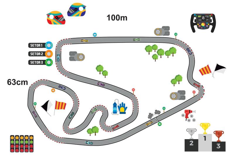 Imagem de Adesivo de Parede Pista Fórmula 1