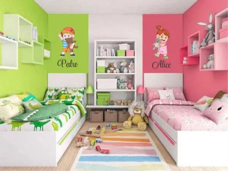 Imagem de Adesivo De Parede Quarto De Casal De Bebês Crianças