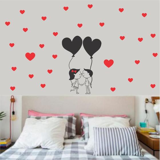 Adesivo de parede quarto de casal sala namorados paixão - Senhorita ...