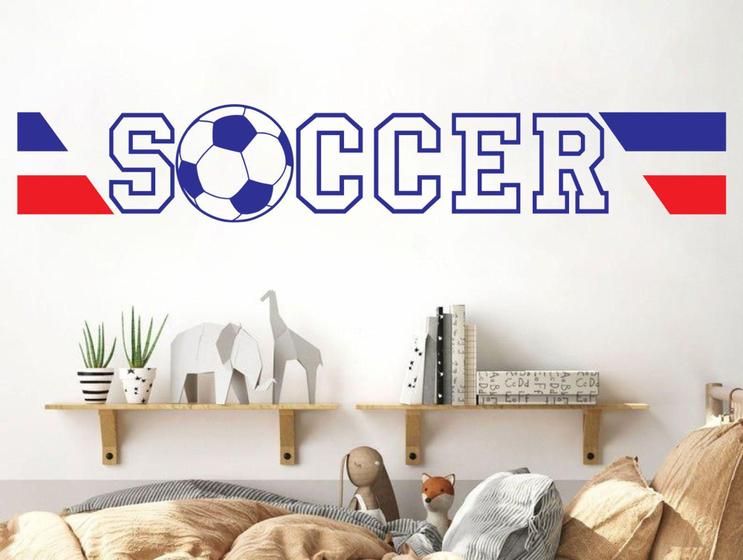 Imagem de adesivo de parede soccer futebol bola esporte quarto sala - Senhorita Decor