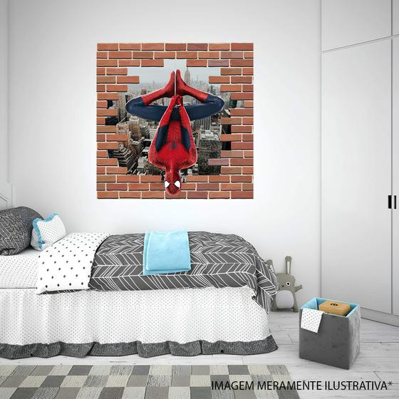 Imagem de Adesivo De Parede Tijolo Falso Homem Aranha Mod02