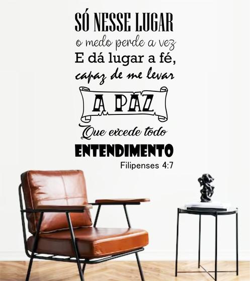 Imagem de Adesivo de Parede Versículos Filipenses 4:7 Frases