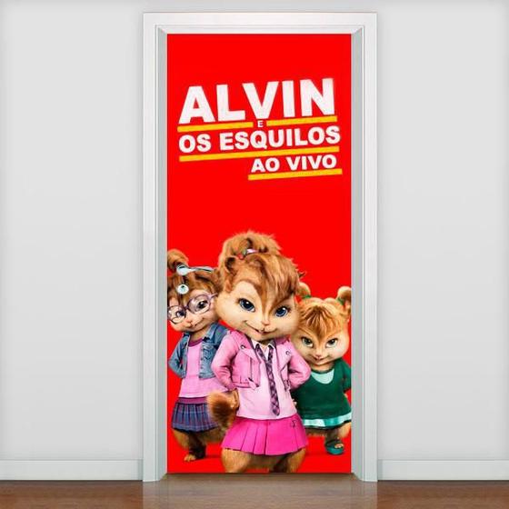 Imagem de Adesivo De Porta Alvin E Os Esquilos - Esquiletes - 215x80cm