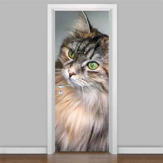 Imagem de Adesivo De Porta Animais Gato 02 - 215X90Cm