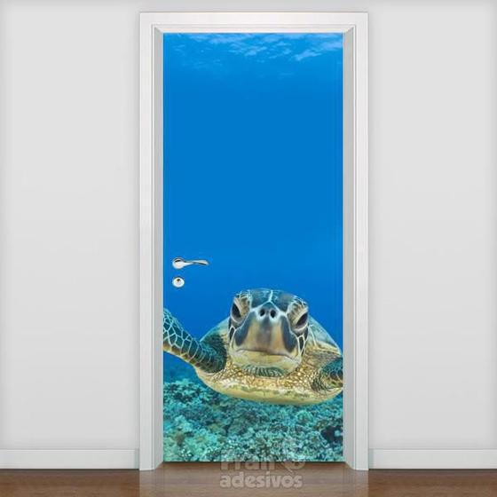 Imagem de Adesivo De Porta Animais Tartaruga Marinha Mod. 3 - 215X90Cm