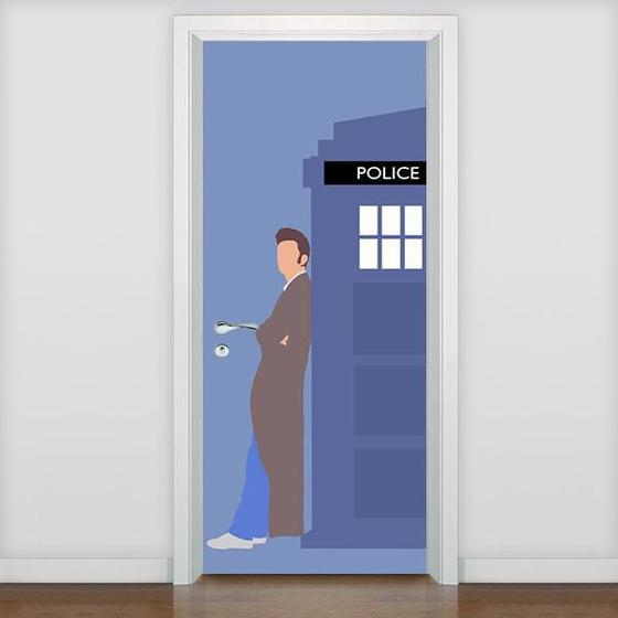 Imagem de Adesivo De Porta Doctor Who Tardis 2 215X80Cm