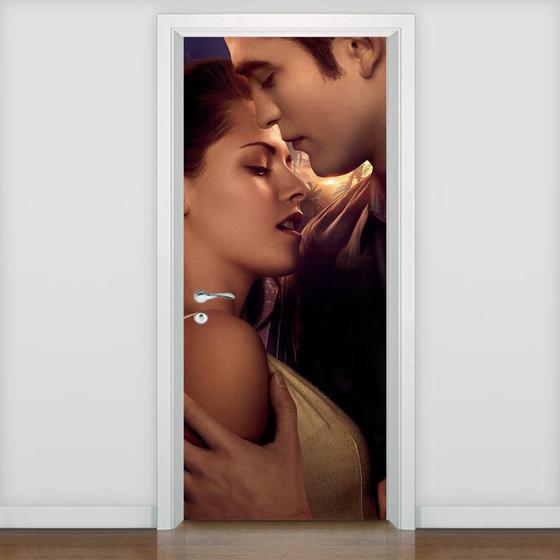 Imagem de Adesivo De Porta Filmes Crepusculo Bella E Edward - 215x90cm