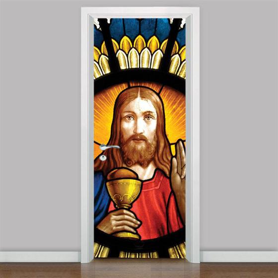 Imagem de Adesivo De Porta Jesus Cristo 2 - 215X98Cm