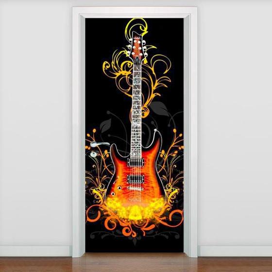 Imagem de Adesivo De Porta Musica Guitarra 215X90Cm