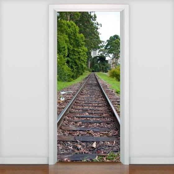 Imagem de Adesivo De Porta Trilho De Trem 215X80Cm