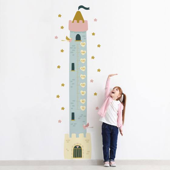 Imagem de Adesivo de Princesas Régua de Crescimento Torre 188cm