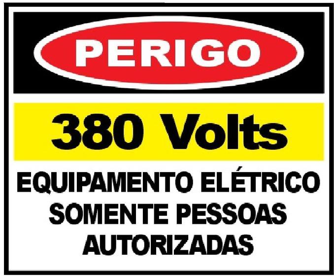 Imagem de Adesivo de Sinalização de Risco Elétrico de 380V