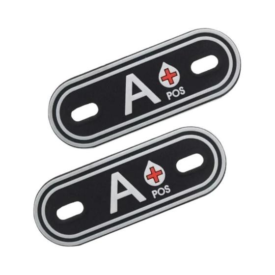 Imagem de Adesivo De Tipo Sanguíneo Em PVC 2PCS a B AB O Positivo Para Cadarço De Sapato, Roupas Táticas,