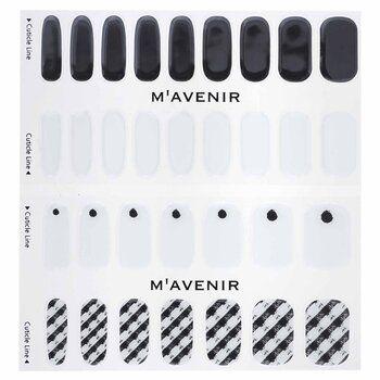 Adesivo de unhas Mavenir White Black Shepherd Check Nail Art