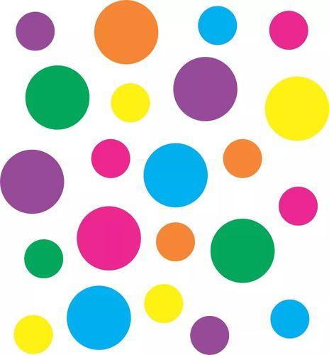 Imagem de Adesivo Decoração 170 Bolinhas Infantil 2 Tam. Cores Vivas