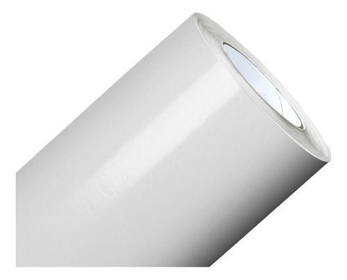 Imagem de Adesivo Decorativo Branco Brilho Envelopamento Móveis 5m x1m