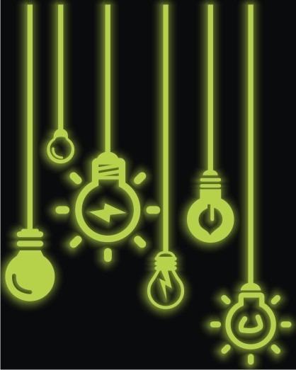 Adesivo Decorativo Brilha No Escuro Neon - Lâmpadas Menor preço em Adesivo Decorativo Brilha No Escuro Neon - Lâmpadas